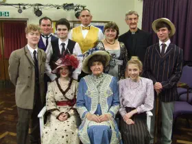The cast of The Other Theatre Company's most recent production, The Musical Importance of Being Earnest